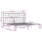 vidaXL Lit bibliothèque sans matelas cire marron 200x200 cm pin massif
