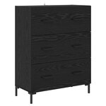 vidaXL Haut Armoire Chêne noir 69 5 x 34 x 180 cm Bois d'ingénierie