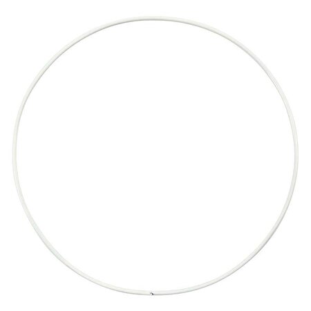 10 cercles en métal blanc - Ø 15 cm