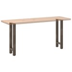 vidaXL Pieds de table console en acier naturel  2 pièces  38 x (72-73) cm