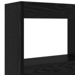 vidaXL Cabinet de Tête de Lit avec LED Chêne noir 122 x 17 x 102 cm