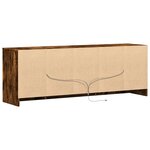 vidaXL Meuble TV avec LED chêne fumé 139 5x34x50 cm bois d'ingénierie