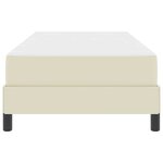 vidaXL Cadre de lit avec matelas Crème 100 x 200 cm tissu
