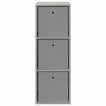 vidaXL Buffet avec tiroir Gris béton 35 x 32 x 99 5 cm