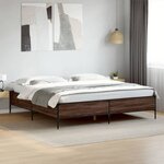 vidaXL Cadre de lit sans matelas chêne marron 180x200 cm