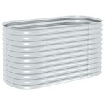 vidaXL Lit surélevé de jardin 160x80x81 cm Acier galvanisé Argenté