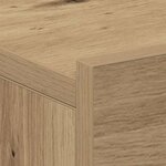 vidaXL Table de chevet flottante chêne artisanal bois d'ingénierie