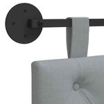 vidaXL Tête de lit suspendue Gris clair Tissu