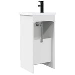 vidaXL Meuble de salle de bain avec évier Blanc 42 x 40 x 84 5 cm