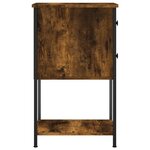 vidaXL Tables de chevet 2 Pièces chêne fumé 32x42x70 cm bois d'ingénierie