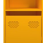 vidaXL Buffet jaune moutarde 135x39x73 5 cm acier laminé à froid