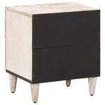 vidaXL Cabinet de chevet Blanc 40 x 33 5 x 46 cm Bois de mangue massif