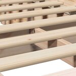 vidaXL Cadre de lit Marron 90 x 200 cm Bois massif en pin