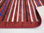 Tapis de salon à rayures 160 x 230 cm - Rouge