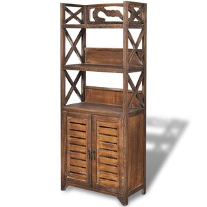 vidaXL Armoire de salle de bain Albuquerque Bois Marron 46x24x117 5 cm