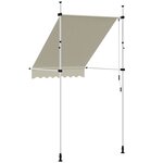vidaXL Auvent manuel rétractable 150 cm Crème