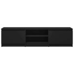vidaXL Meuble TV Noir 140x40x35 5 cm Bois d'ingénierie