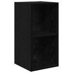 vidaXL Meuble TV mural avec étagère avec stockage 4 Pièces Chêne noir 37 x 37 x 72 cm