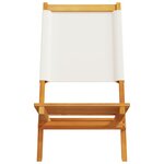 vidaXL Chaises de jardin pliantes lot de 6 tissu et bois massif