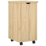 vidaXL Cabinet roulant Marron 34 x 39 x 65 5 cm Bois de Pin Massif