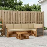 vidaXL Ensemble de canapés d'extérieur 5 pc Naturel