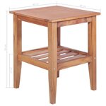 vidaXL Table basse 40x40x50 cm Carrée Teck solide