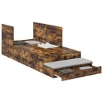 vidaXL Cadre de lit de rangement Chêne fumé 80x200 cm