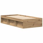vidaXL Cadre de lit sans matelas chêne artisanal 90x190 cm