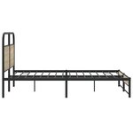 vidaXL Cadre de lit sans matelas 150x200 cm chêne fumé bois ingénierie