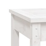 vidaXL Banc de jardin à 2 places blanc 203 5x44x45 cm bois massif pin