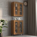 vidaXL Armoire murale suspendue Chêne marron 69 5x34x90 cm