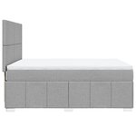 vidaXL Sommier à lattes de lit avec matelas Gris clair 140x190cm Tissu