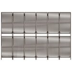 vidaXL Cloison de séparation 6 panneaux marron résine tressée