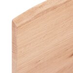 vidaXL Dessus de table bois chêne massif traité bordure assortie
