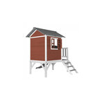 AXI Beach Lodge XL Maisonnette Scetinavian rouge Toboggan Gris