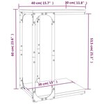 vidaXL Table d'appoint Chêne marron 40x30x60 cm Bois d'ingénierie