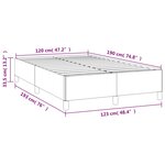 vidaXL Cadre de lit marron foncé 120x190 cm tissu