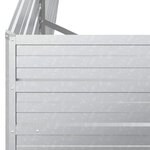 vidaXL Lit surélevé de jardin 160x80x77 cm Acier galvanisé Argenté