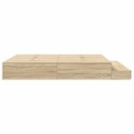 vidaXL Cadre de lit avec rangement Chêne Sonoma 236.5 x 200 x 31.5 cm