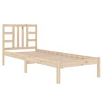 vidaXL Cadre de lit sans matelas 75x190 cm bois massif