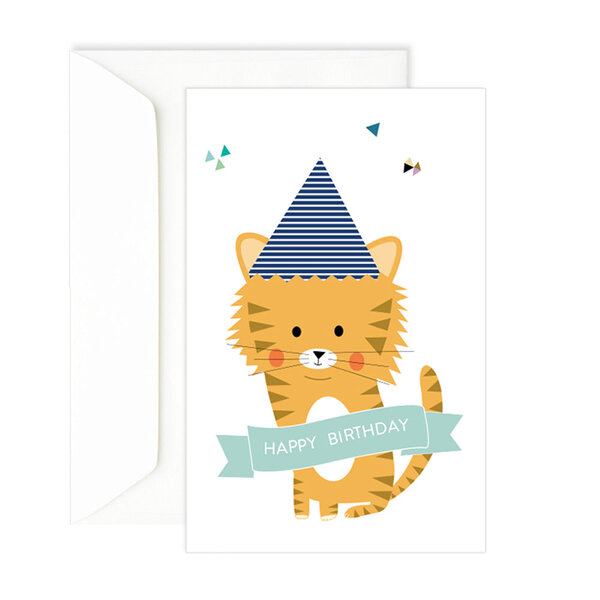 Carte anniversaire enfants tigre