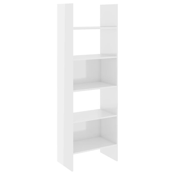 vidaXL Bibliothèque Blanc brillant 60x35x180 cm Bois d’ingénierie