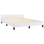 vidaXL Cadre de lit sans matelas blanc 140x200 cm similicuir