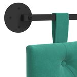 vidaXL Tête de lit suspendue Avec lumière LED Turquoise Velours