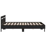 vidaXL Cadre de lit Chêne noir 180 x 200 cm Bois d'ingénierie