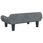 vidaXL Canapé pour enfants gris foncé 70x40x24 cm velours