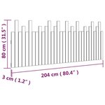 vidaXL Tête de lit murale Marron miel 204x3x80 cm Bois massif de pin