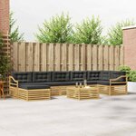 vidaXL Ensemble de canapés d'extérieur 8 Pièces Blanc et anthracite