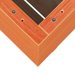 vidaXL Jardinière cire marron 60x60x72 5 cm bois de pin massif