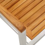 Ensemble de jardin 7 pièces en bois massif d'acacia vidaXL